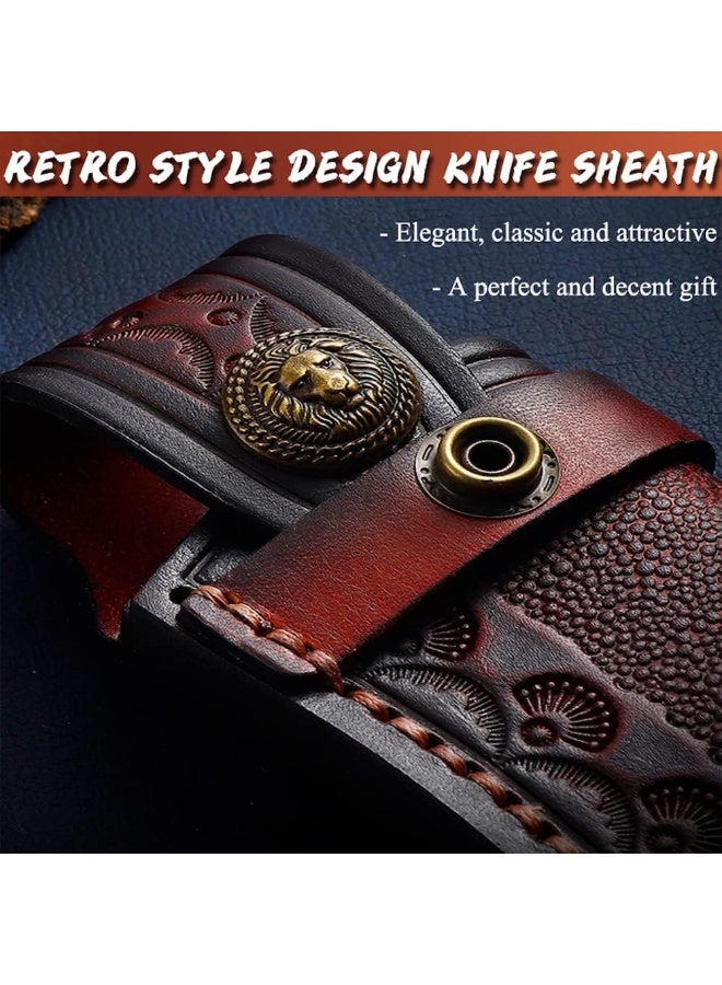 Pocket cover 4.8 inches, folding cover, belt horizontal carrying cover, pocket holder leather cover - Image 3